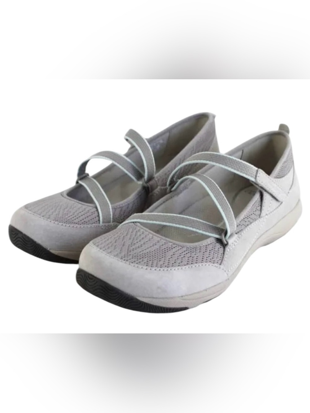 Dansko Hilda women’s Size 38 suede strappy mesh gray Mary Jane shoes